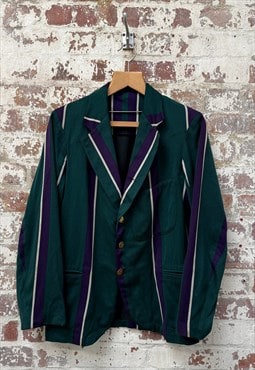 1940s Striped University Suit Blazer Jacket