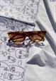 Tortoise Shell Semi Cat Eye Sunglasses