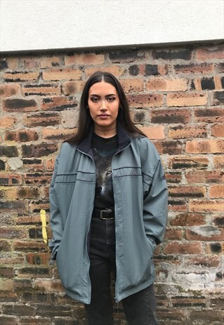 ADIDAS VINTAGE UNISEX SHELL TRACK JACKET DARK GREY