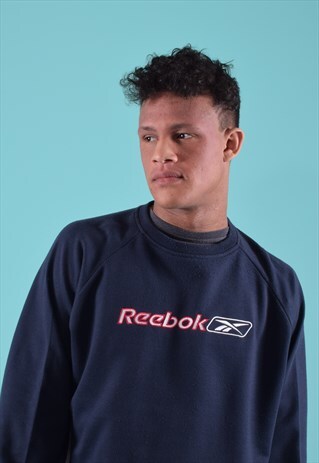 NAVY REEBOK SWEATSHIRT