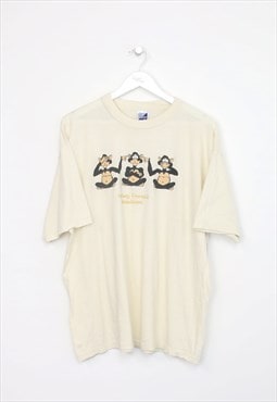 Vintage Unbranded t-shirt in cream. Best fits L