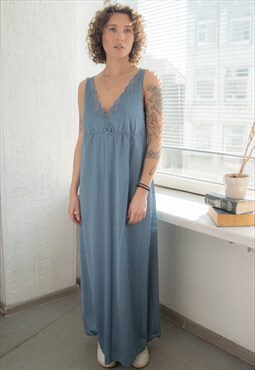 Vintage 80's Blue Nigh Dress