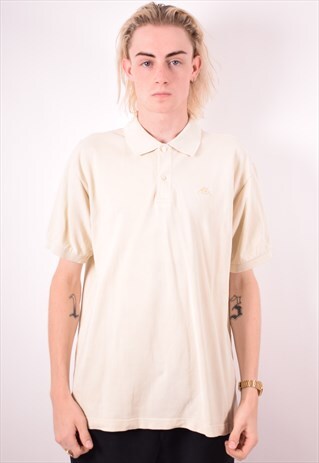ROBE DI KAPPA MENS VINTAGE POLO SHIRT XL BEIGE 90S