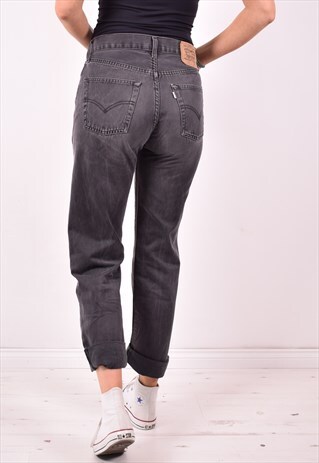 LEVI'S 551 WOMENS VINTAGE JEANS W30 L32 GREY 90S