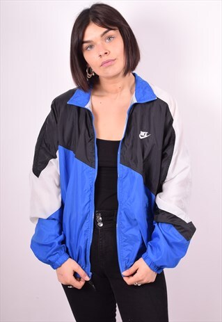 NIKE WOMENS VINTAGE TRACKSUIT TOP JACKET LARGE MULTI 90'S