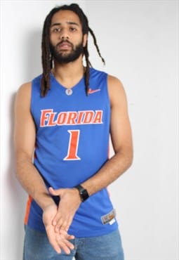 Vintage Nike Florida Gators Basketball Jersey Blue