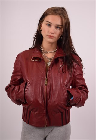 VINTAGE DOLCE & GABBANA LEATHER JACKET RED