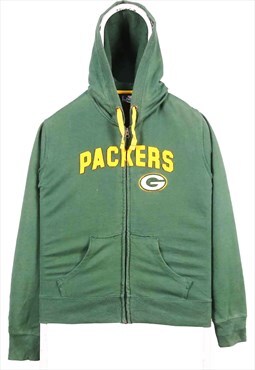 NFL 90's Green Bay Packers Zip Up Hoodie Medium Green