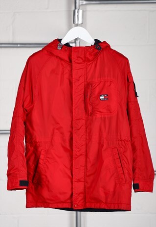 Vintage Tommy Hilfiger Jacket in Red Windbreaker Coat XS