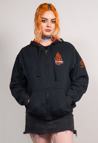 HARLEY-DAVIDSON VINTAGE 90'S BLACK SWEATSHIRT HOODIE