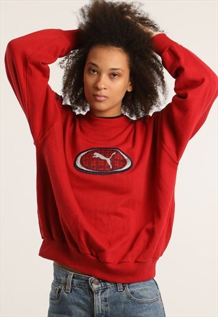 VINTAGE PUMA EMBROIDERED SWEATSHIRT