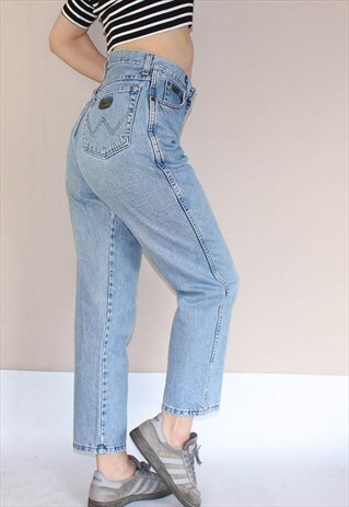 Vintage High Rise Wrangler Blue Mom Jeans