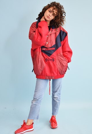 90'S RETRO PUFFER WINDBREAKER SHELL BOMBER JACKET ANORAK