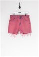 Vintage LEVI'S 505 Cut Off Denim Shorts Pink W32 BV6157