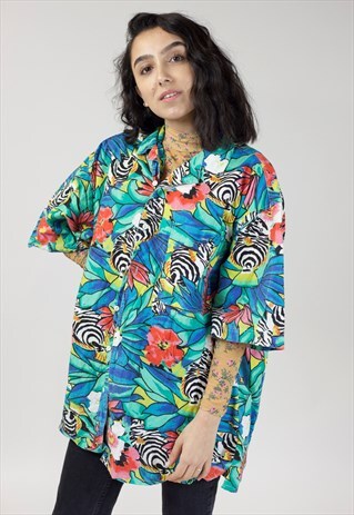 VINTAGE 90S ABSTRACT PATTERNED SHIRT