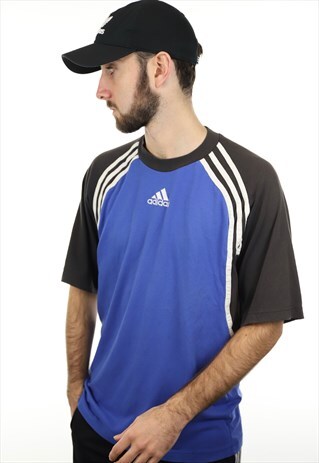 VINTAGE 90S ADIDAS T SHIRT BLUE