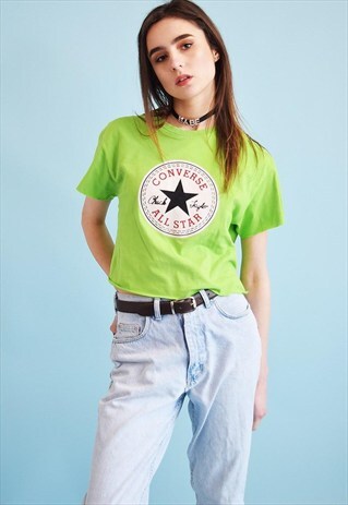 90'S RETRO CONVERSE OVERSIZED TEEN CROP TOP