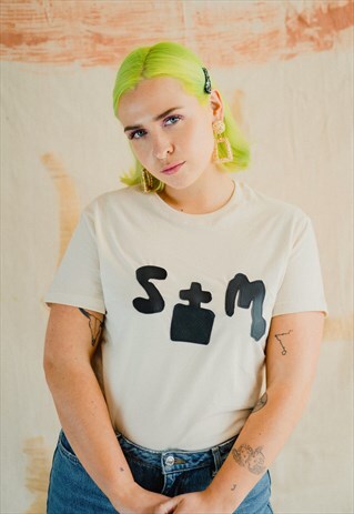 S & M LEATHERETTE TEE