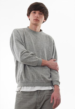 VINTAGE LEVIS CREW NECK 90S GREY