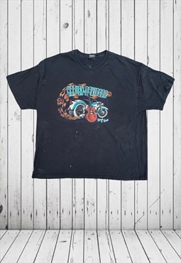 vintage black harley davidson motorcycle arizona tshirt