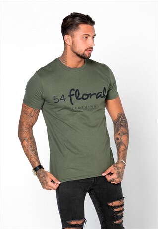 LARGE GRAPHIC T-SHIRT - KHAKI OLIVE GREEN