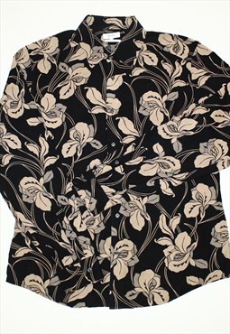 Reiss Brave Floral Printed Viscose Casual Slim Fit Shirt