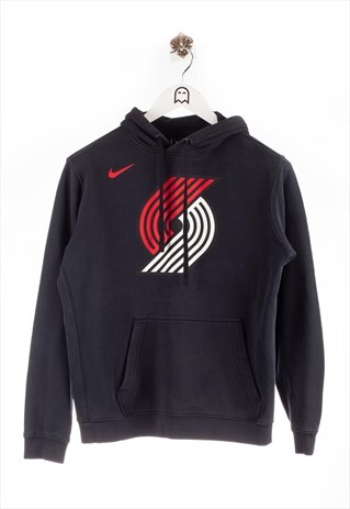 VINTAGE NIKE HOODIE LOGO PRINT BLACK