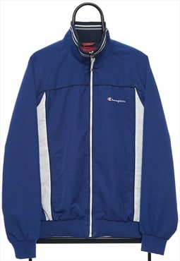 Vintage Champion Logo Blue Tracksuit Jacket Womens