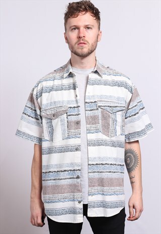 VINTAGE AZTEC PATTERNED SHIRT