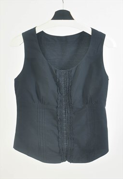 Vintage 00s corset blouse in black