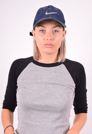 NIKE WOMENS VINTAGE CORDUROY CAP ONE SIZE BLUE 90'S