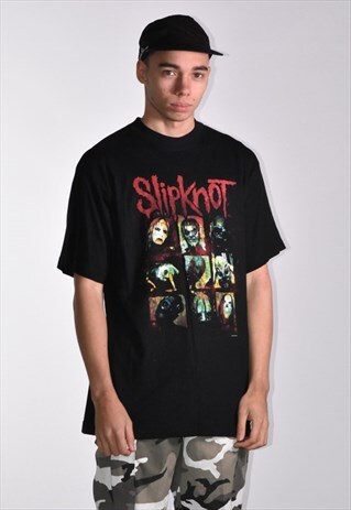 DEADSTOCK 2001 SLIPKNOT NINE BOX BAND ROCK T-SHIRT