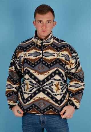 VINTAGE FLEECE JACKET IN MULTI NJ604