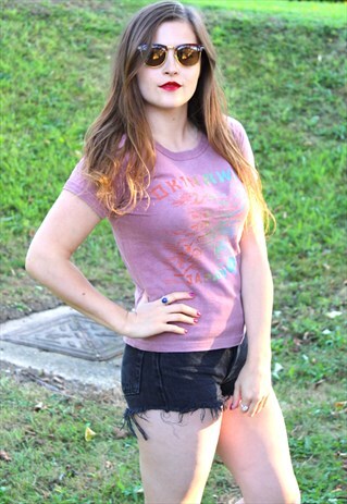 VINTAGE 90S JAPAN OKINAWA T-SHIRT SIZE 8 - JAPANESE TRAVEL