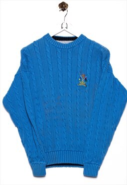 Vintage  English Sports Shop  Sweater Bermuda Stick Blue