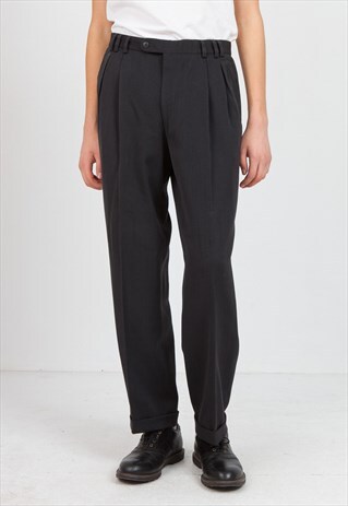 VINTAGE DARK GREY TROUSERS BOTTOMS