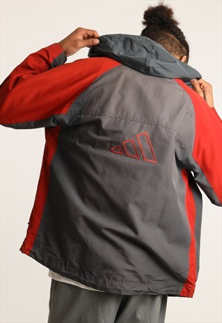 VINTAGE ADIDAS EMBROIDERED TECHNICAL JACKET