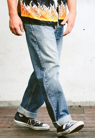 VINTAGE LEE WIDE FIT SKATER JEANS