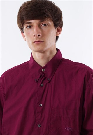 VINTAGE VERSACE 90S RED LONG SLEEVE