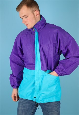 VINTAGE K-WAY WINDBREAKER JACKET IN MULTI NJ548