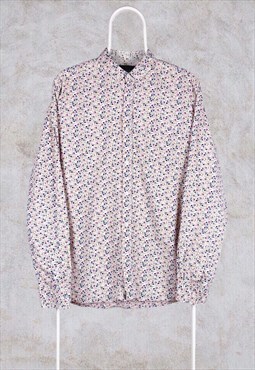 Vintage French Connection FCUK Floral Shirt Long Sleeve M