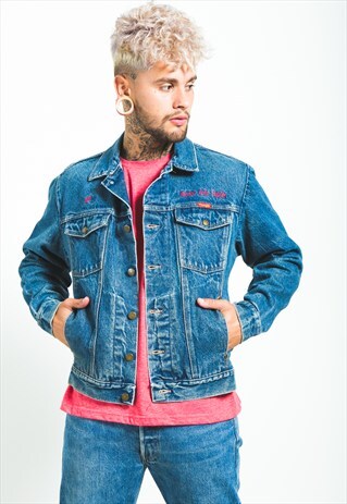 VINTAGE 80S WRANGLER BASIC DENIM JACKET / S6762