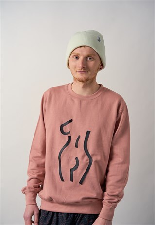 DUSKY PINK NUDES SILHOUETTE SWEATSHIRT