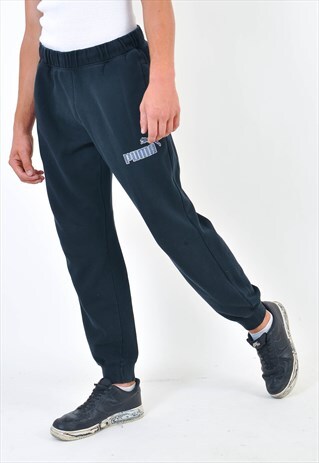 VINTAGE PUMA TRACK JOGGERS IN BLACK