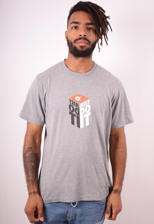 NIKE MENS VINTAGE T-SHIRT TOP MEDIUM GREY 90S