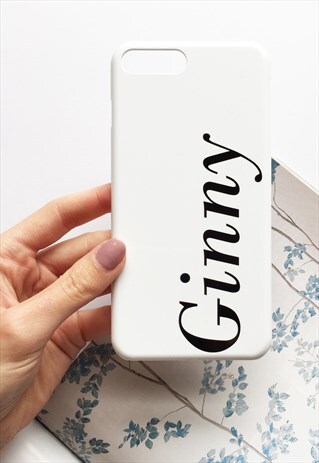 WHITE AND BLACK FULL NAME PERSONALISED IPHONE & SAMSUNG CASE