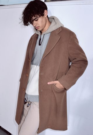 RARE VINTAGE DOLCE & GABBANA TAN WOOLLEN OVERCOAT