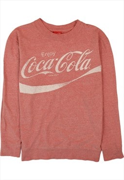 Vintage 90's Coca Cola Sweatshirt Spellout Crew Neck Red