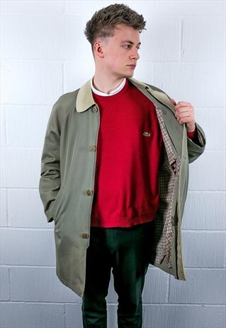 VINTAGE CHECK LINED CORD COLLAR JACKET