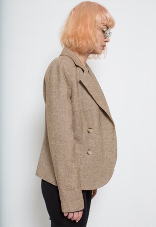 CREAM BEIGE EPAULETTE BLAZER
